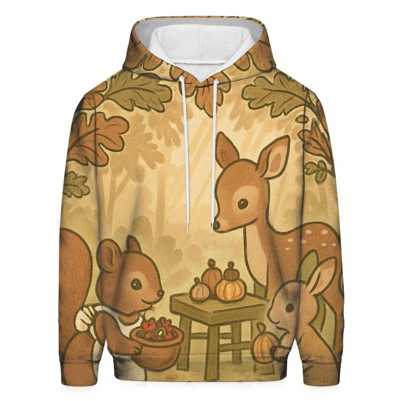 Woodland Feast Under A Leaf Canopy zip-up hoodies