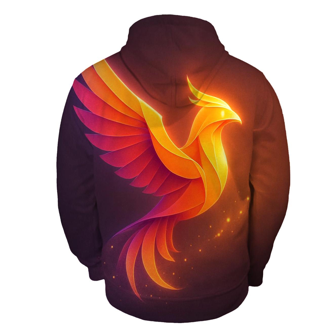 Saffron Nebula Origami printed hoodies