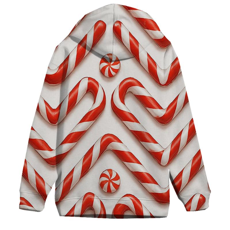 Candy Cane Chevron March On White Background premium hoodies
