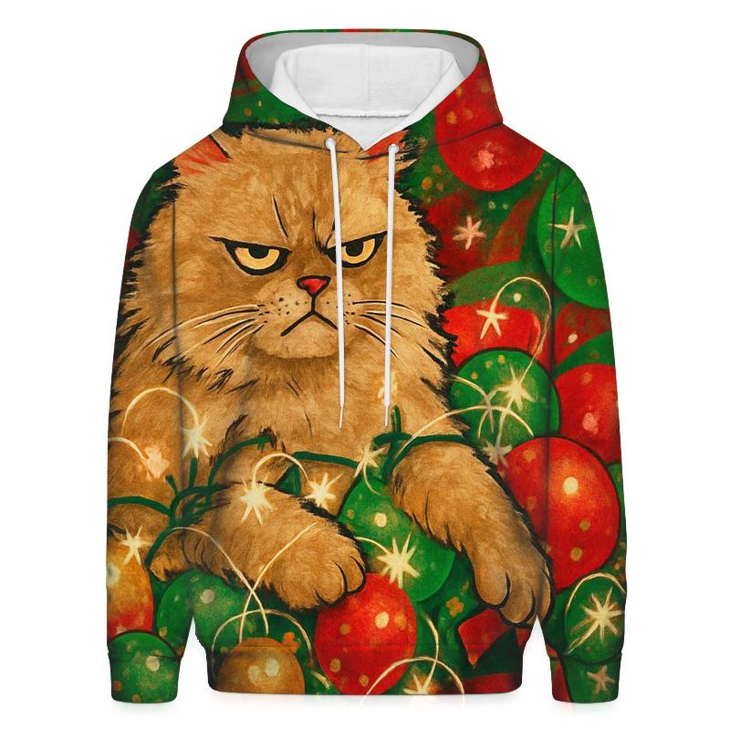 Grumpy Cat Tangled In Ornament Nebula pullover hoodies