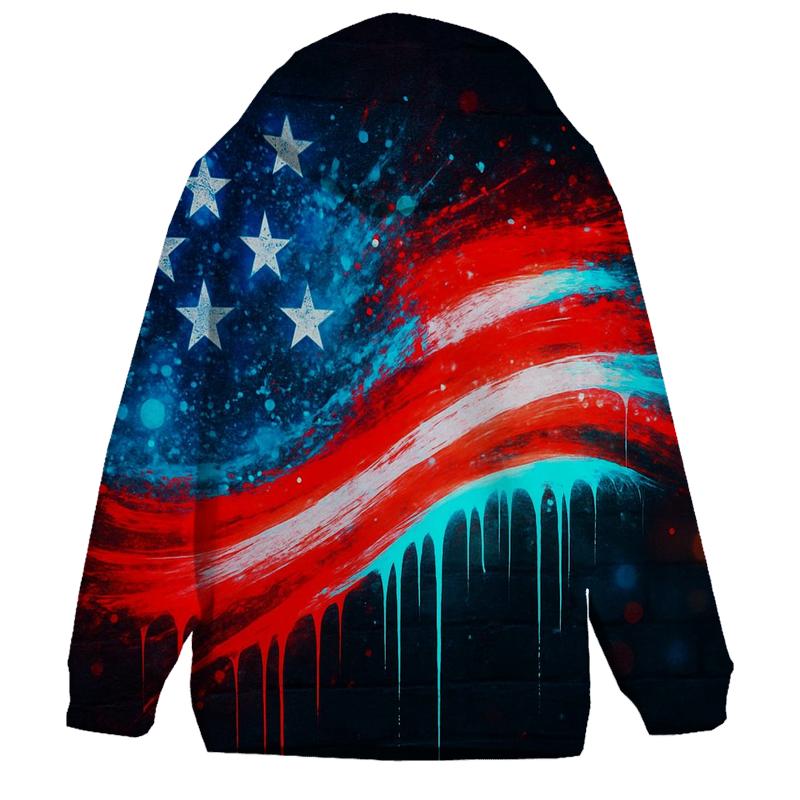 Neon Alley Starburst Flag hoodie trends