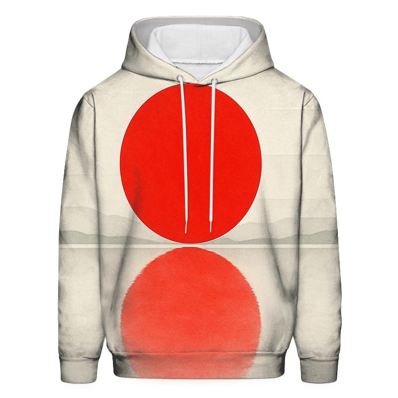 Japan Minimal Sun Geometry hoodie trends