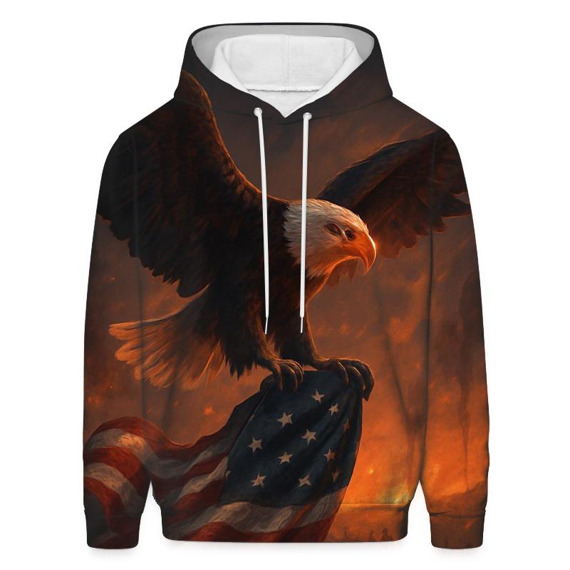 Eagle Over The Burning Horizon heavyweight hoodies