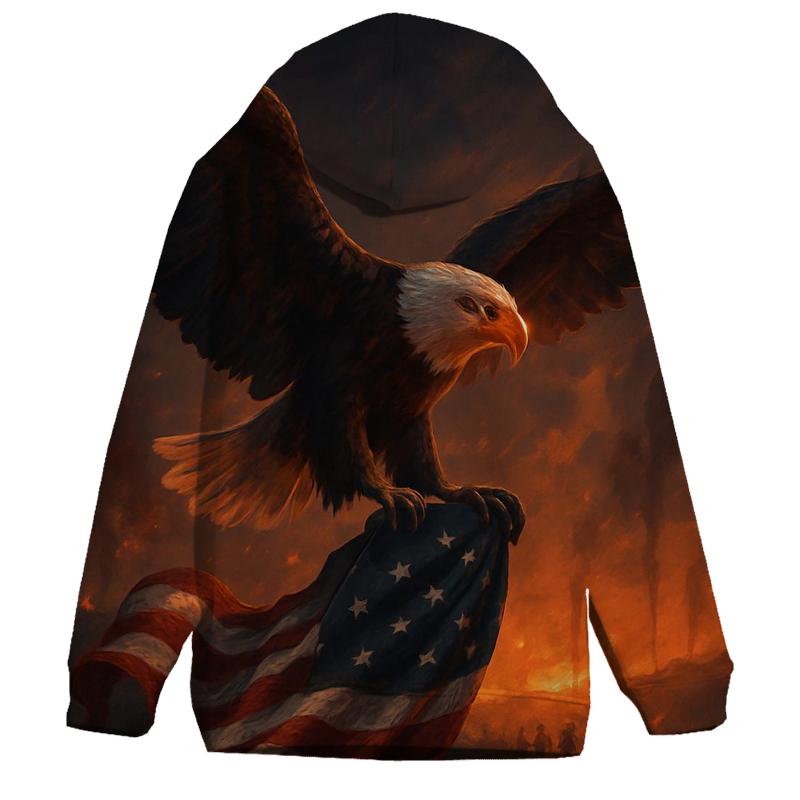 Eagle Over The Burning Horizon heavyweight hoodies