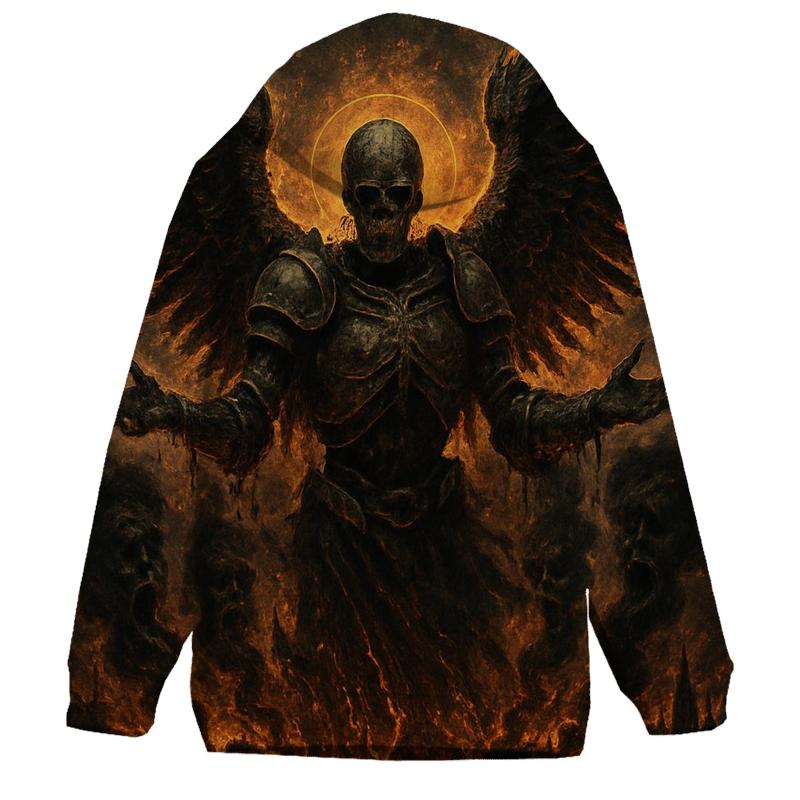 Death Angel Over Ashen City zip-up hoodies