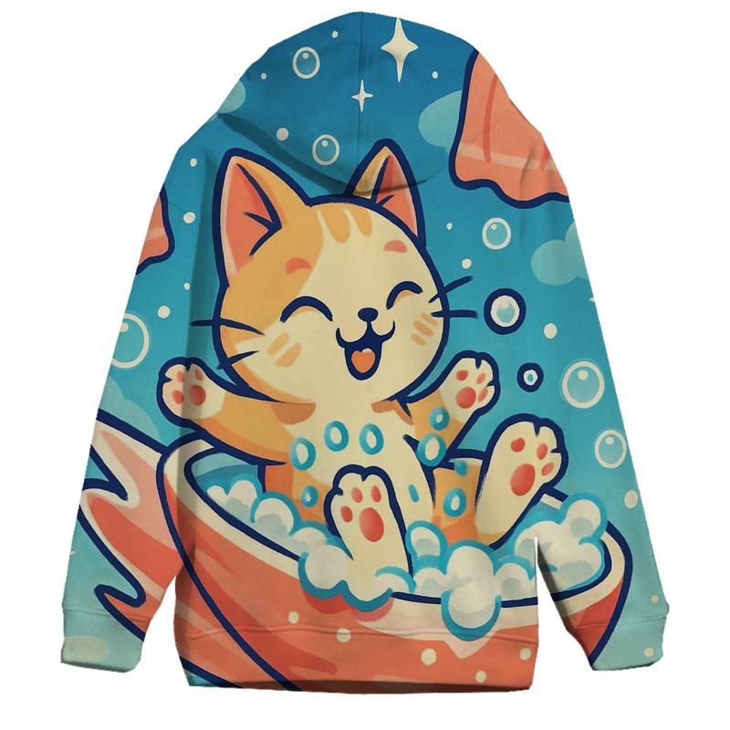 Bubble Comet Bath Time zip-up hoodies