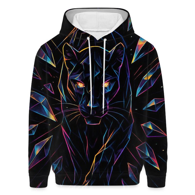 Shattered Prism Panther Cat lightweight hoodies