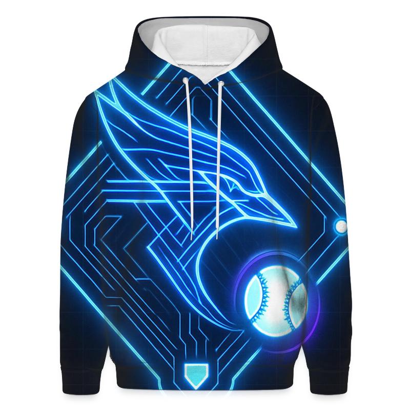 Diamond Circuit In Blue Jays Neon Night printed hoodies