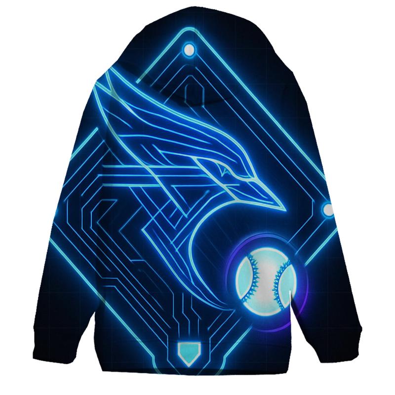 Diamond Circuit In Blue Jays Neon Night printed hoodies
