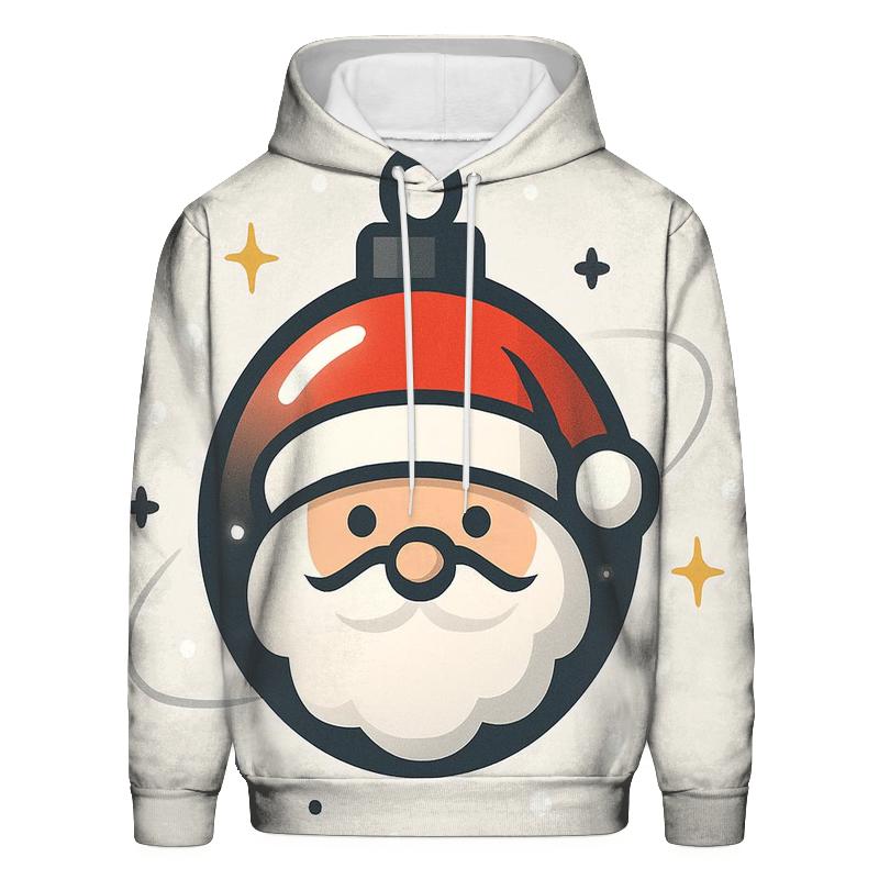 Minimal Santa Orbital Ornament heavyweight hoodies