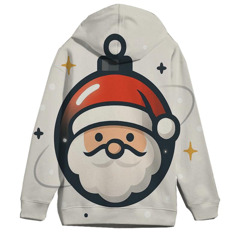 Minimal Santa Orbital Ornament heavyweight hoodies