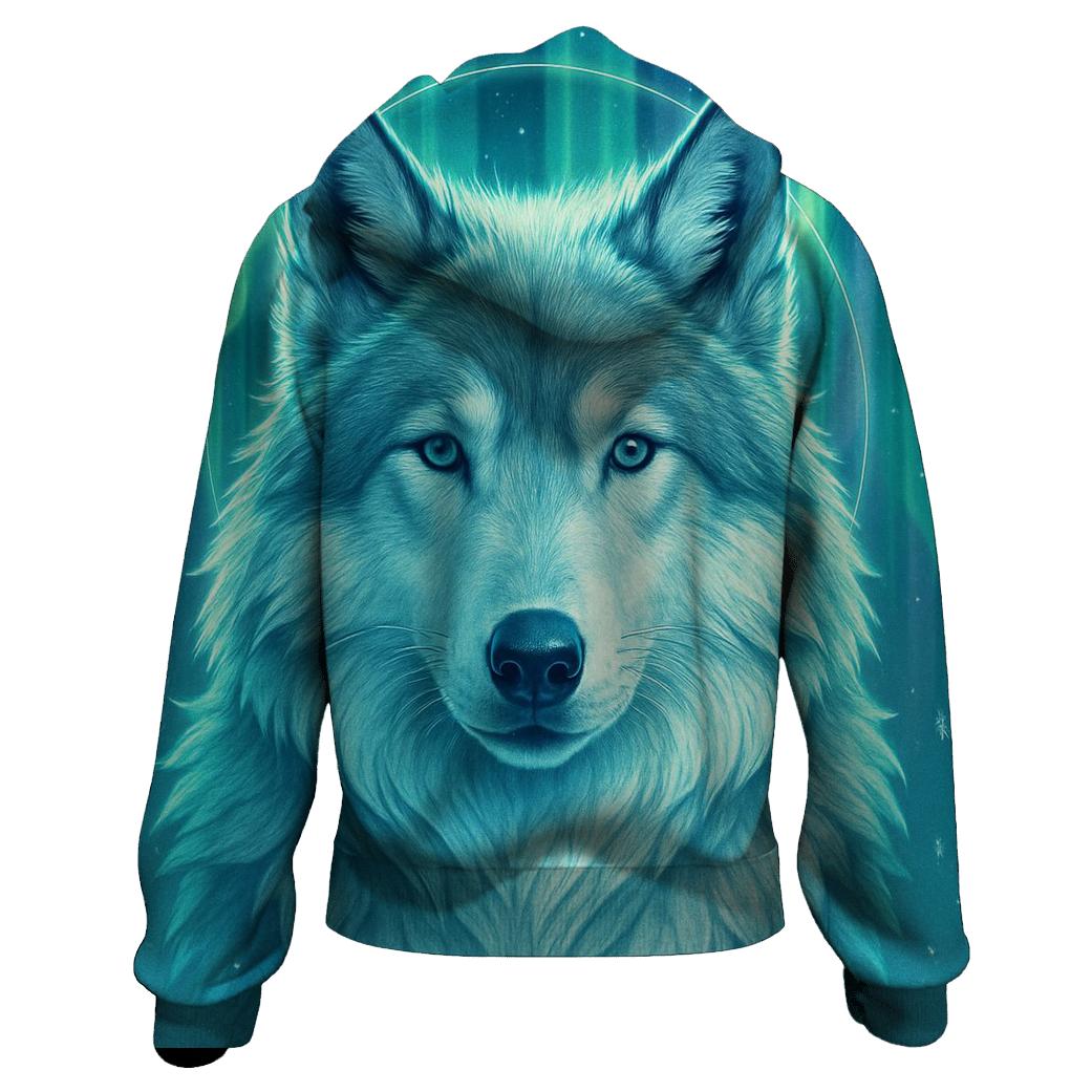 Aurora Sentinel Wolf heavyweight hoodies