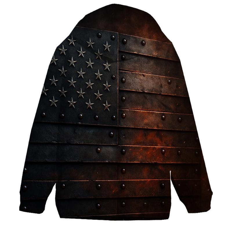Industrial Rivet Flag Forge hoodie designs