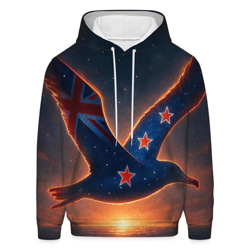 New Zealand Night Sky Silhouette heavyweight hoodies