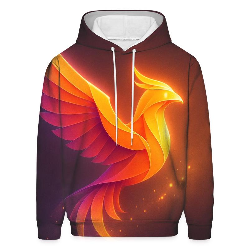 Saffron Nebula Origami printed hoodies