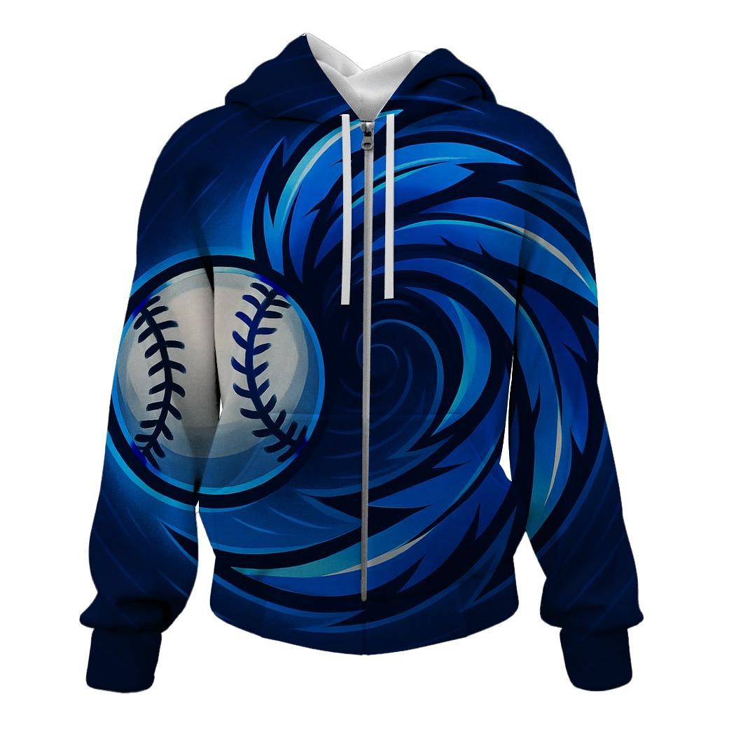 Feather Spiral With Blue Jays Breakball designer hoodies