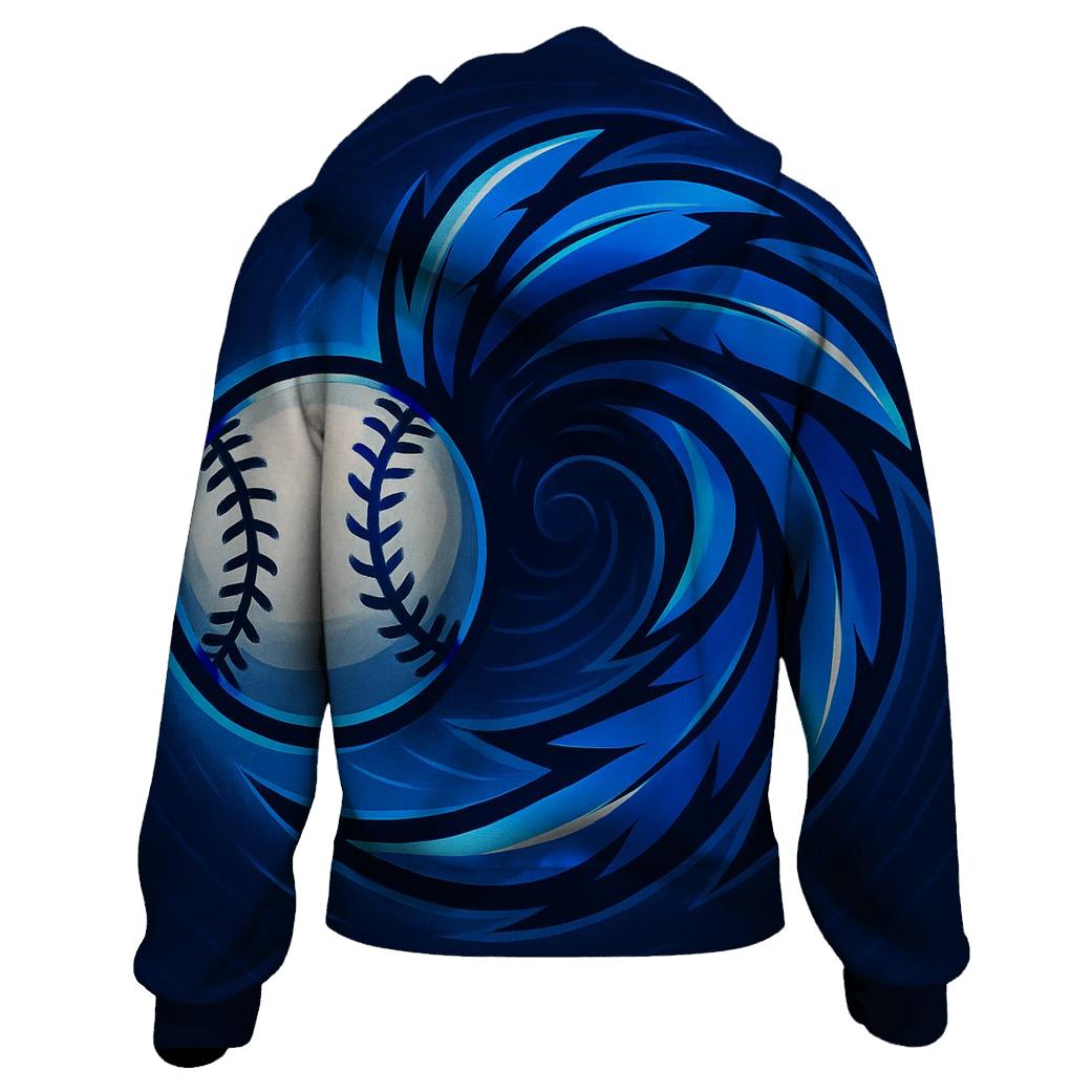 Feather Spiral With Blue Jays Breakball designer hoodies