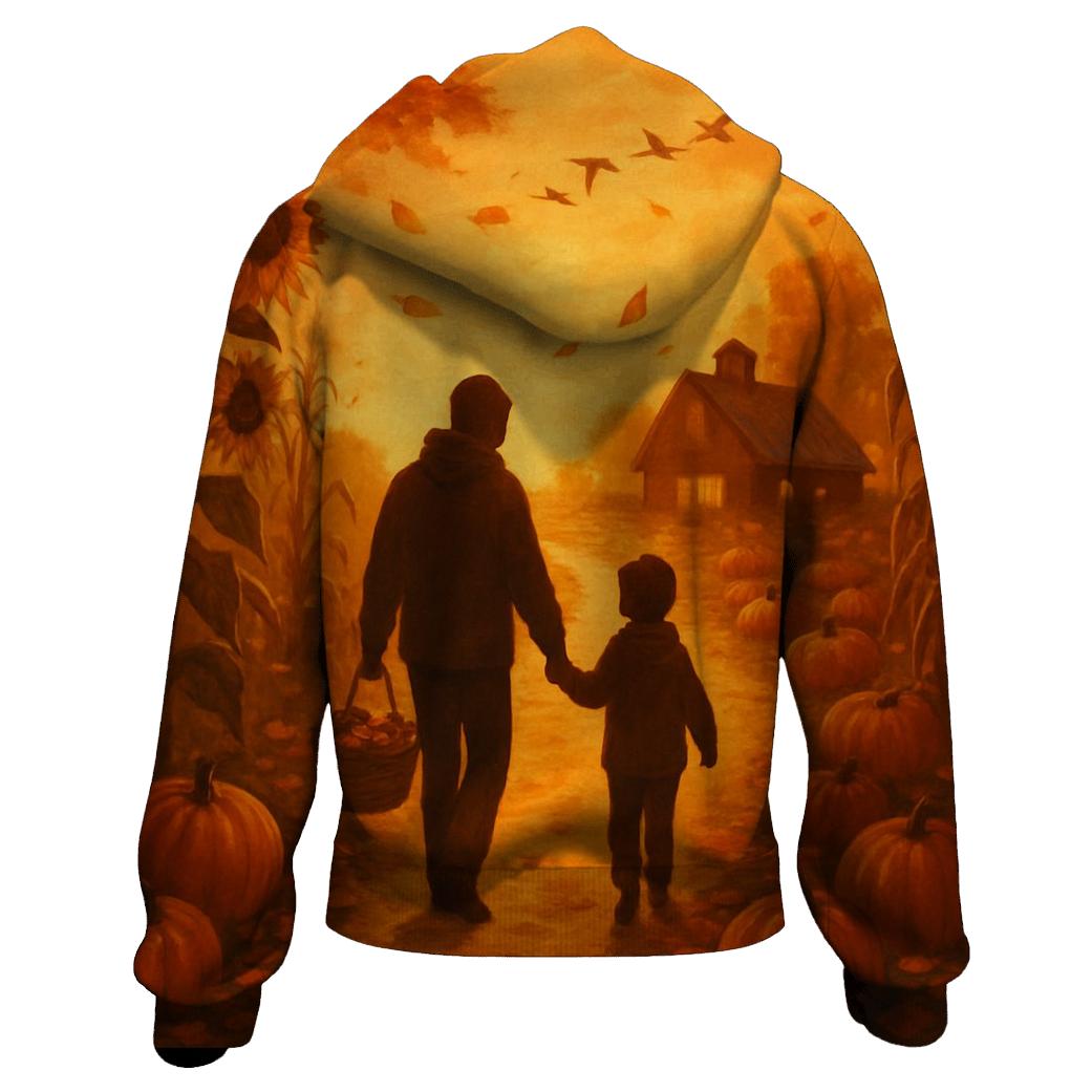 Pumpkin Patch Sunset Gratitude Walk embroidered hoodies