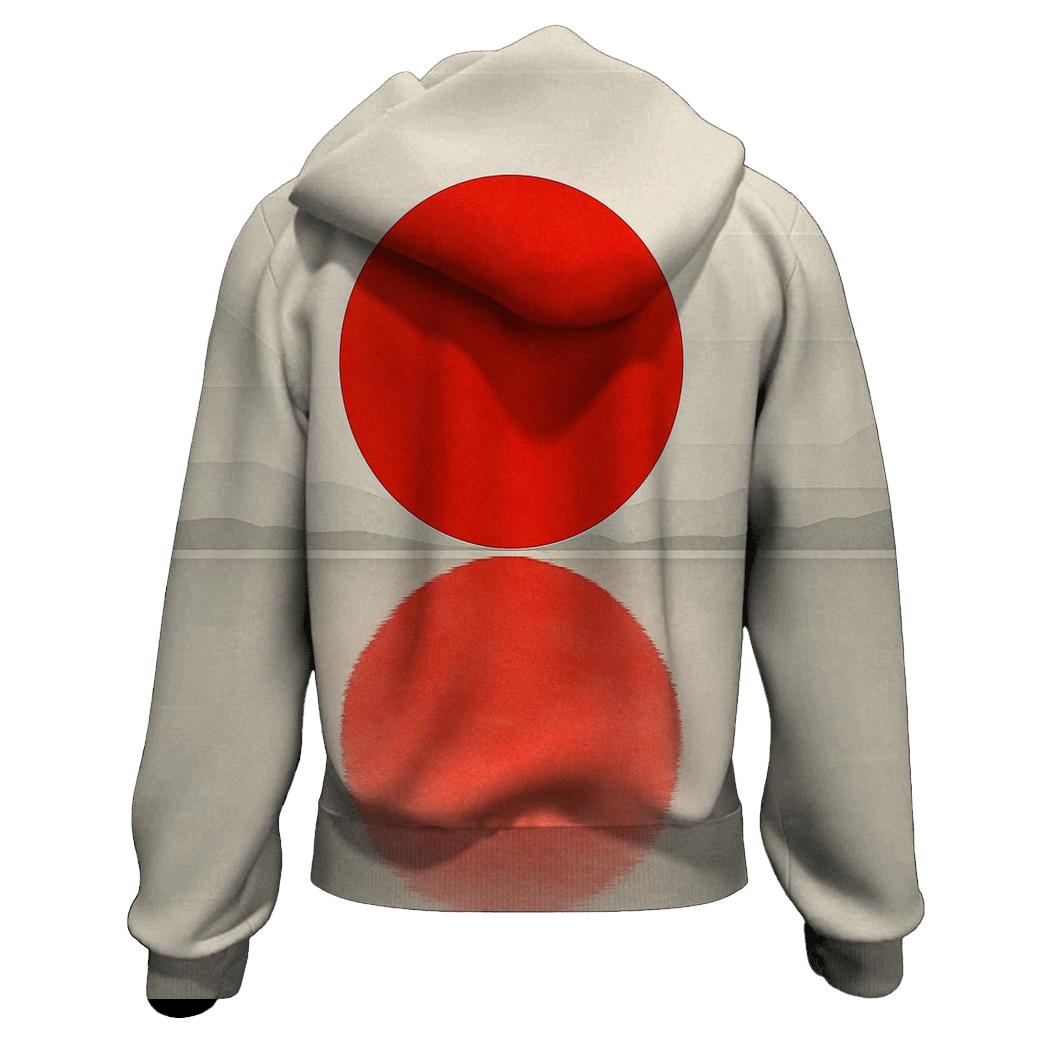 Japan Minimal Sun Geometry hoodies fashion