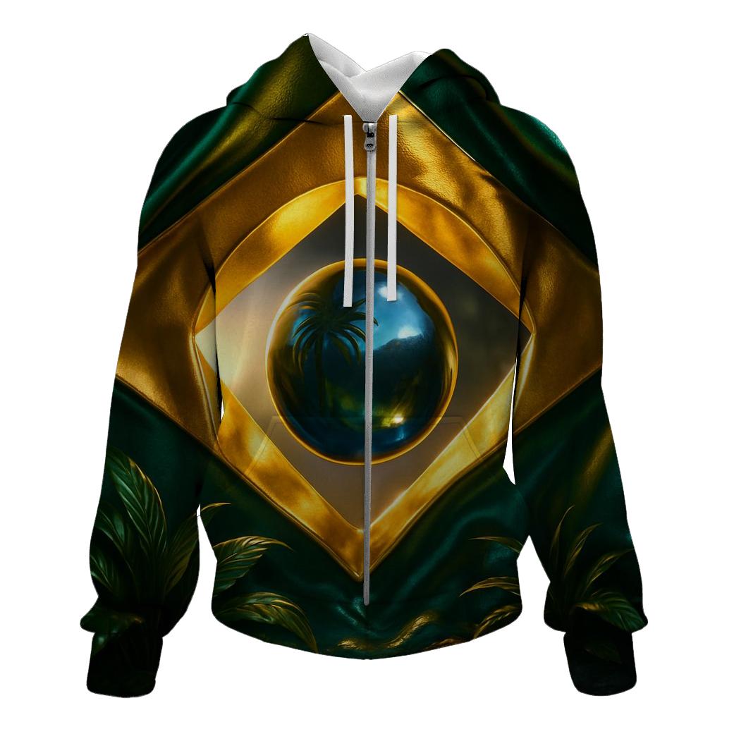 Brazil Metallic Forest Emblem hoodie styles