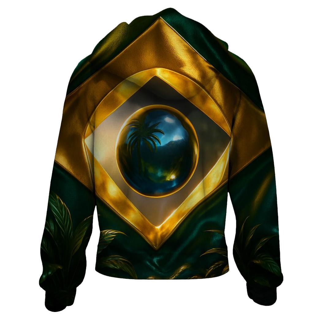 Brazil Metallic Forest Emblem hoodie styles