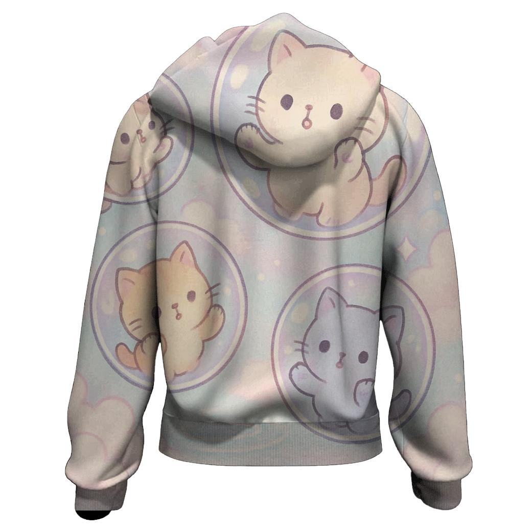 Pastel Bubble Bath Kittens Dream heavyweight hoodies