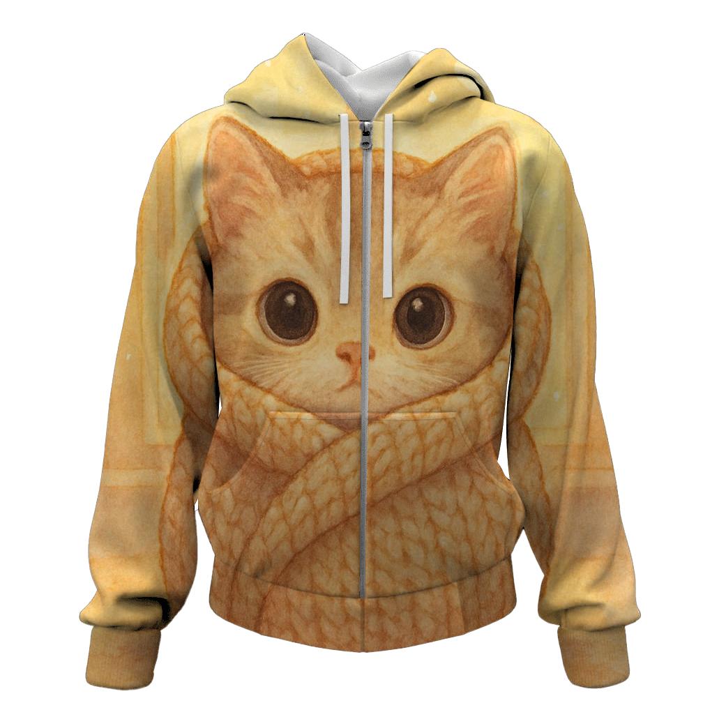 Sunrise Blanket Burrito Kitten lightweight hoodies