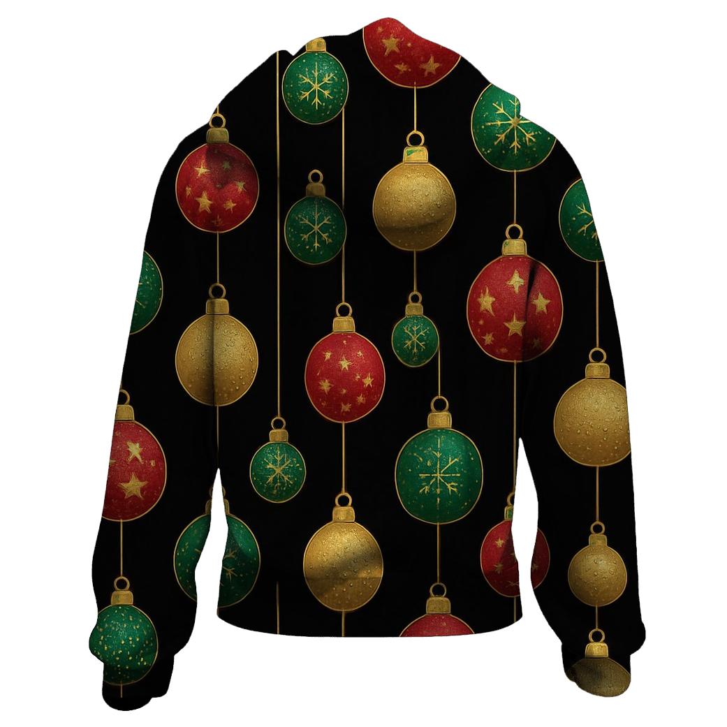 Ornament Stripe Grid On Black Background embroidered hoodies