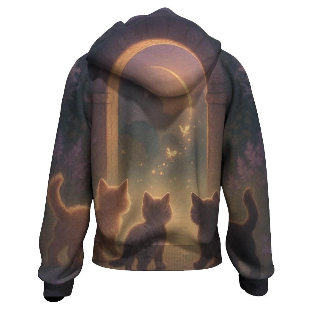 Misty Garden Gate Purr Portal hoodie styles