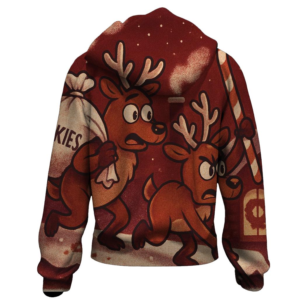 Reindeer Cookie Heist On The Rooftop hoodie trends