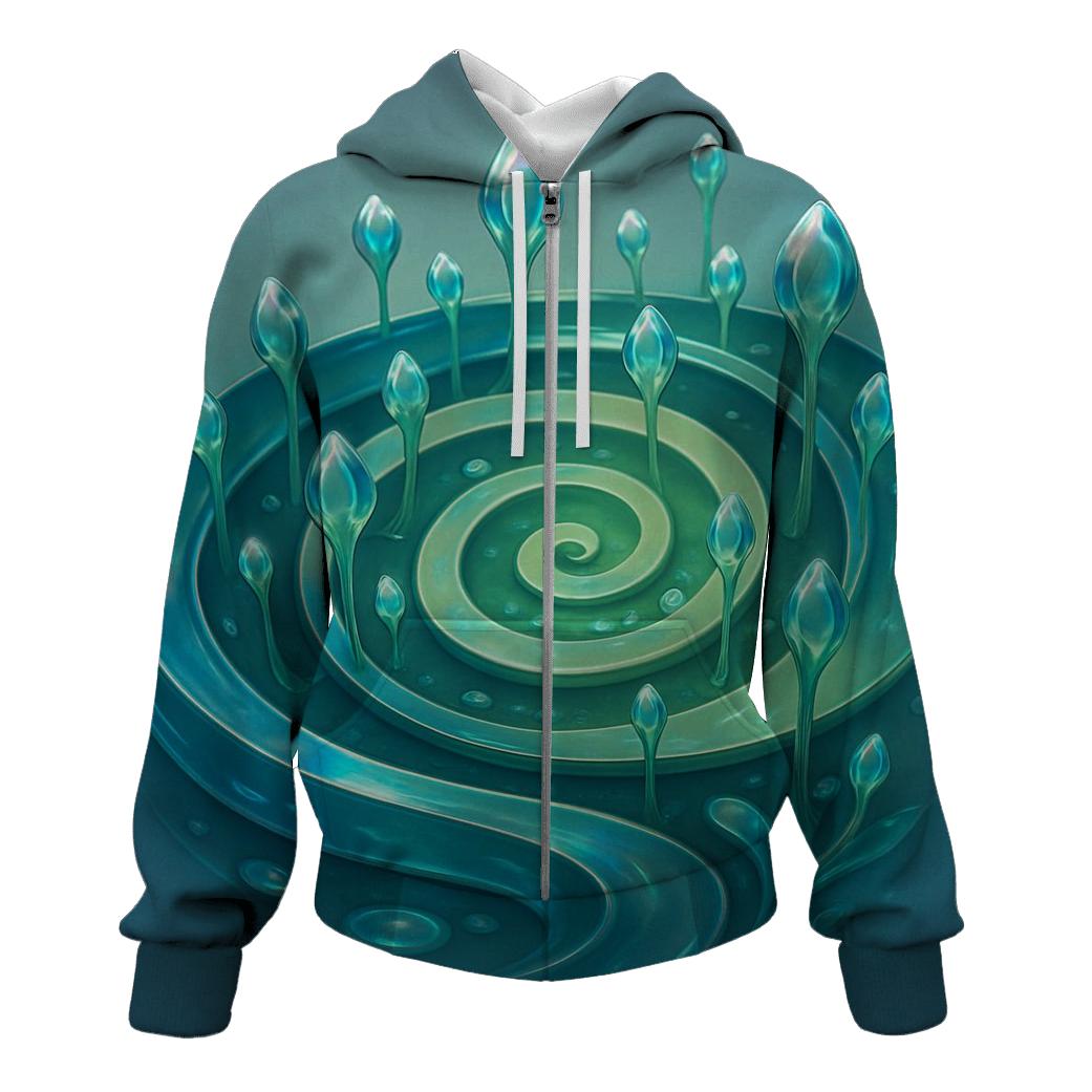 Liquid Quartz Spiral Garden custom hoodies