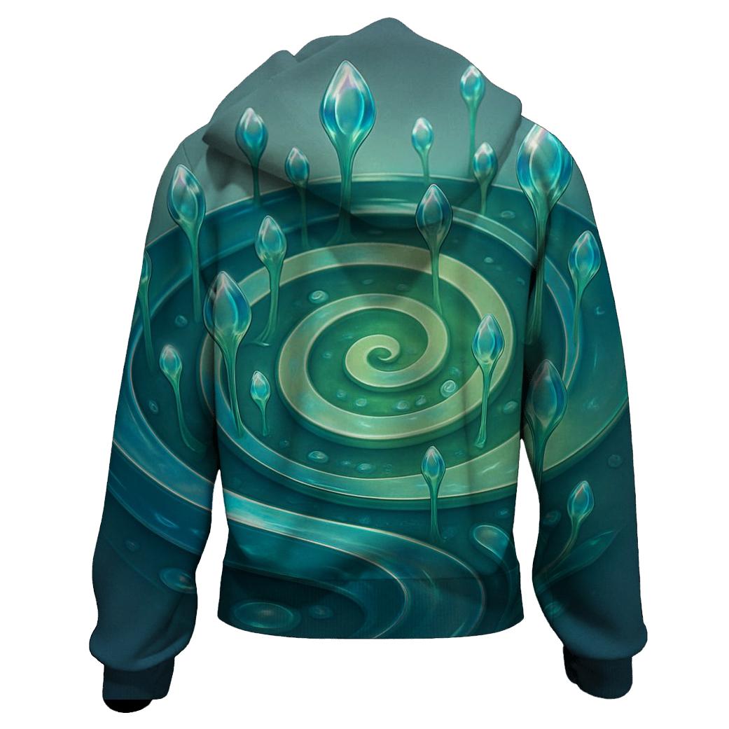 Liquid Quartz Spiral Garden custom hoodies