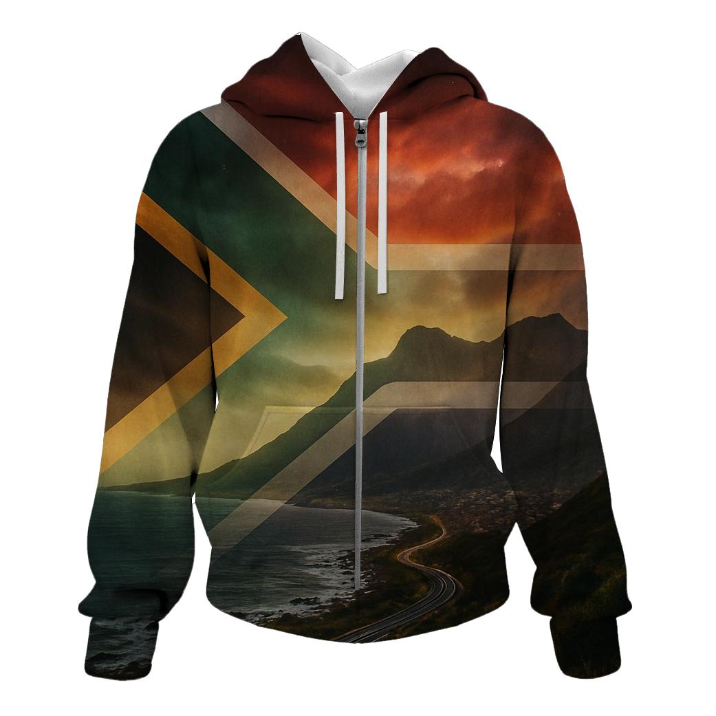 South Africa Double Exposure Skyline designer hoodies