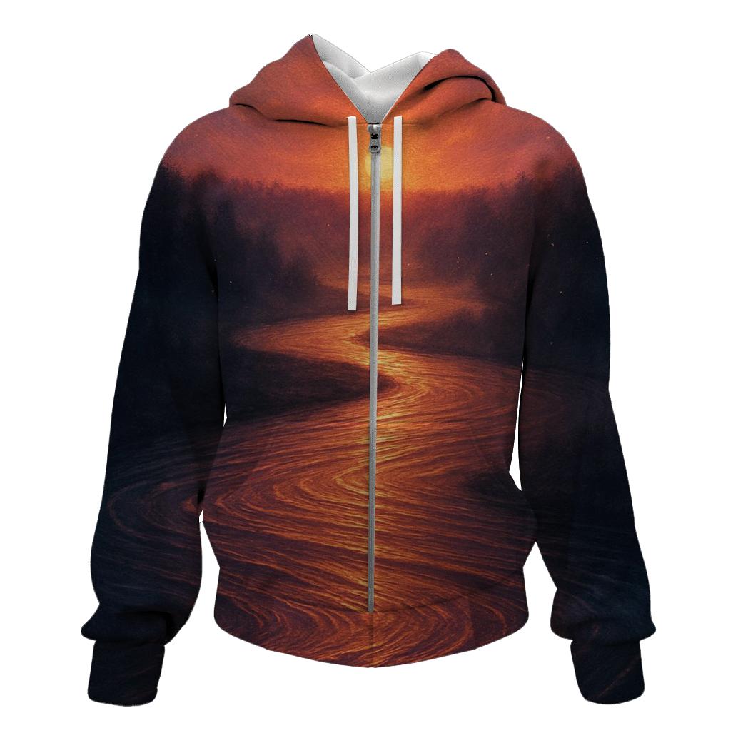River Of Copper Light graphic hoodies