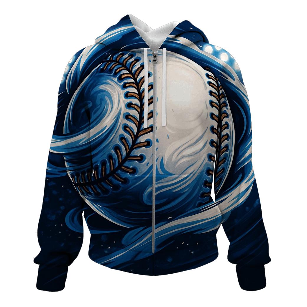 Seamstorm Spiral Fastball embroidered hoodies