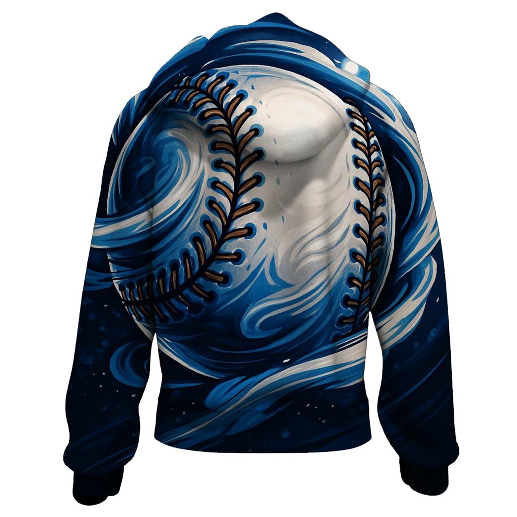 Seamstorm Spiral Fastball embroidered hoodies