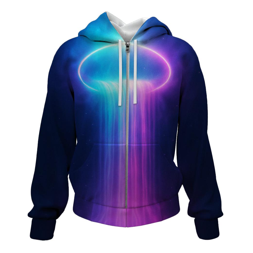 Vapor Halo Waterfall zip-up hoodies