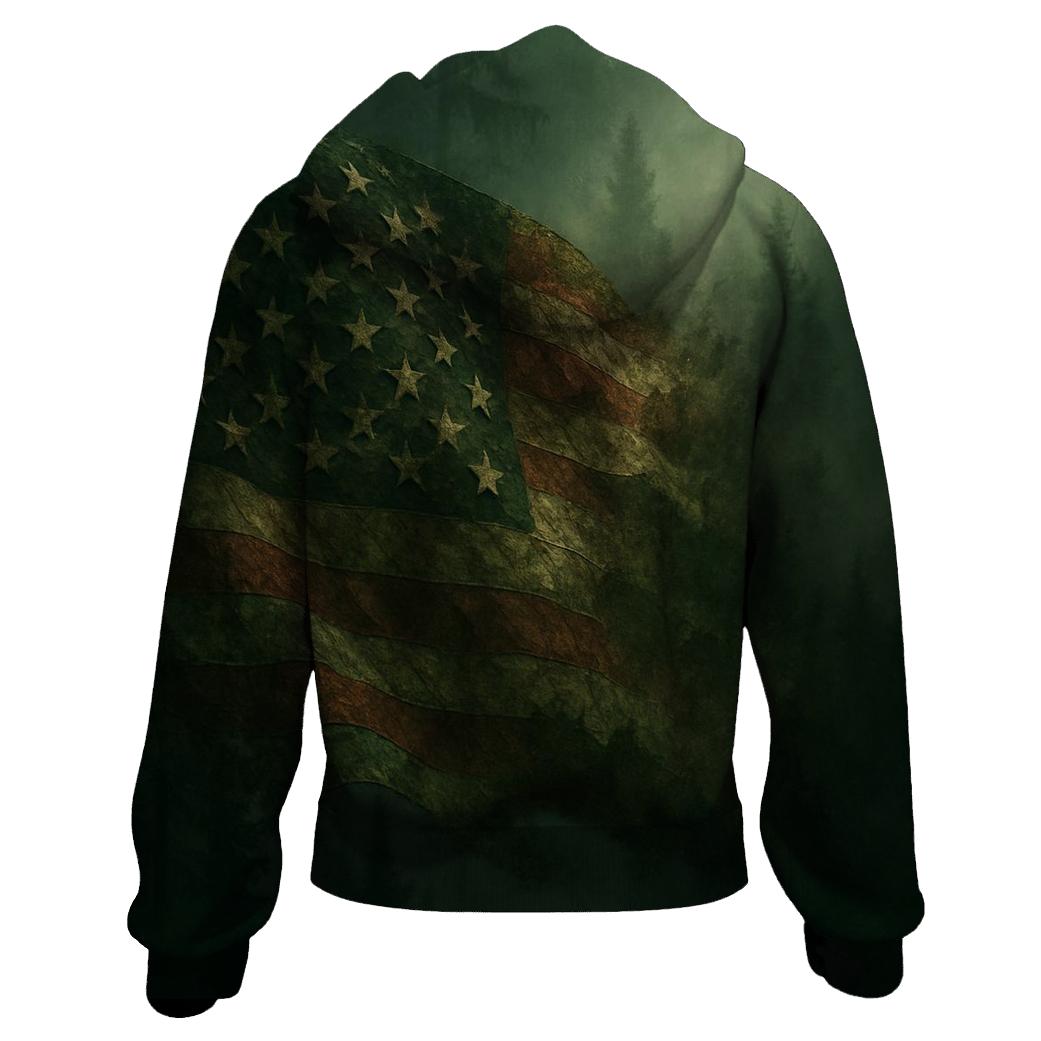 Camo Forest Flag Merge graphic hoodies