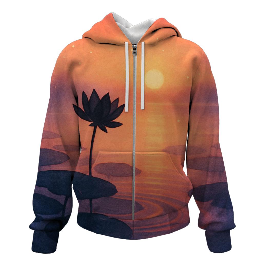 Lotus Pond Last Light pullover hoodies