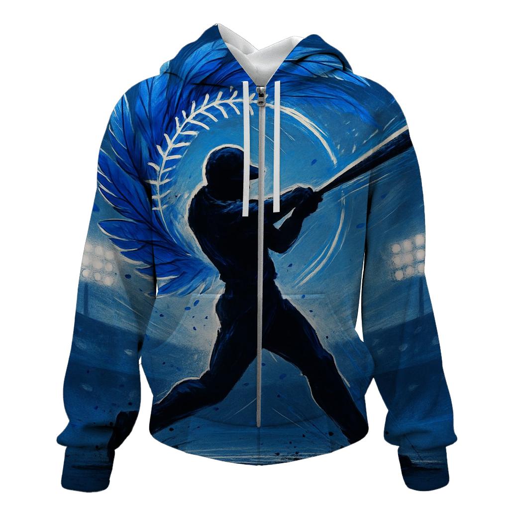 Swing Arc, Blue Jays Feather Halo hoodie designs