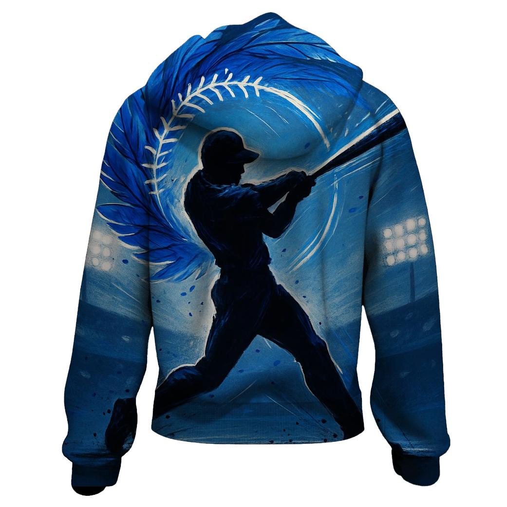 Swing Arc, Blue Jays Feather Halo hoodie designs
