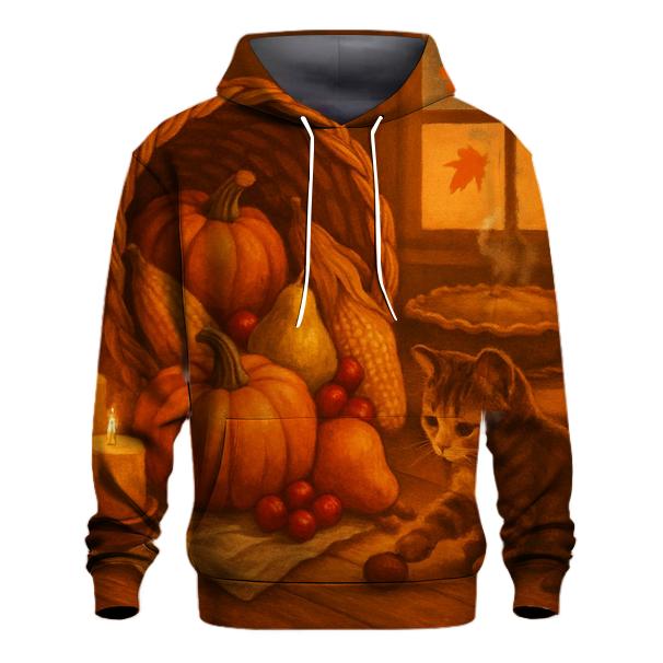 Candlelit Cornucopia Kitchen Still Life printed hoodies