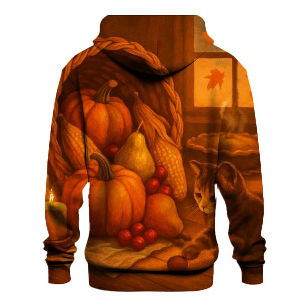 Candlelit Cornucopia Kitchen Still Life printed hoodies
