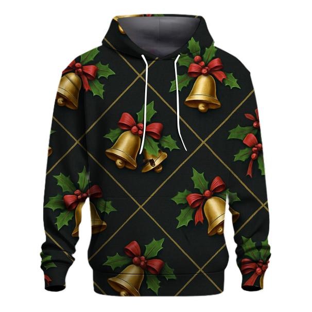 Golden Bell Lattice On Charcoal Background hoodie trends