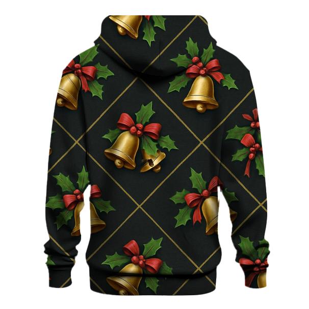 Golden Bell Lattice On Charcoal Background hoodie trends