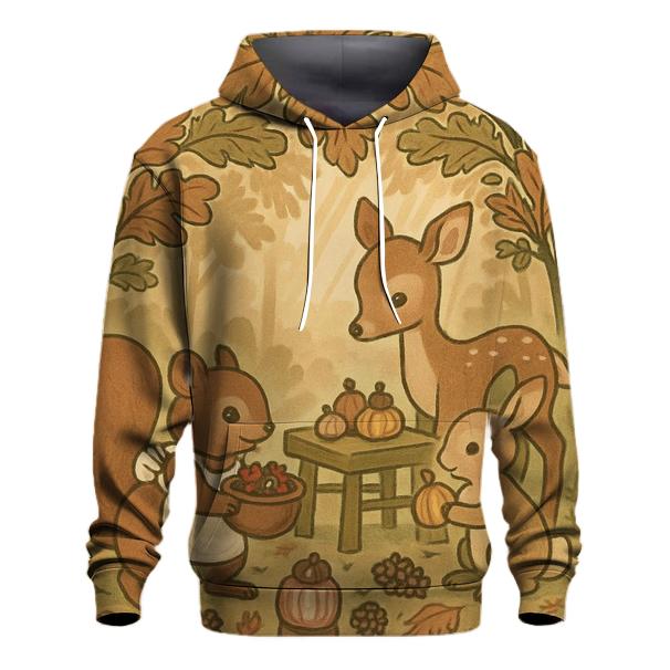 Woodland Feast Under A Leaf Canopy lightweight hoodies