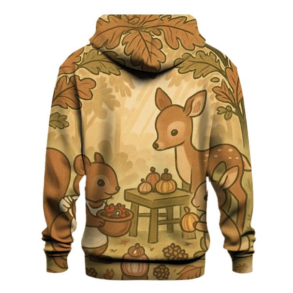 Woodland Feast Under A Leaf Canopy lightweight hoodies