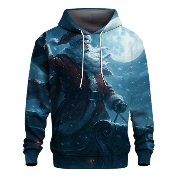 Frosted Moonlight Sleigh Silhouette custom hoodies