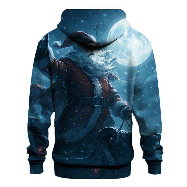 Frosted Moonlight Sleigh Silhouette custom hoodies