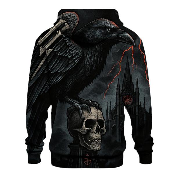 Raven Sentinel Of The Cursed Spire printed hoodies
